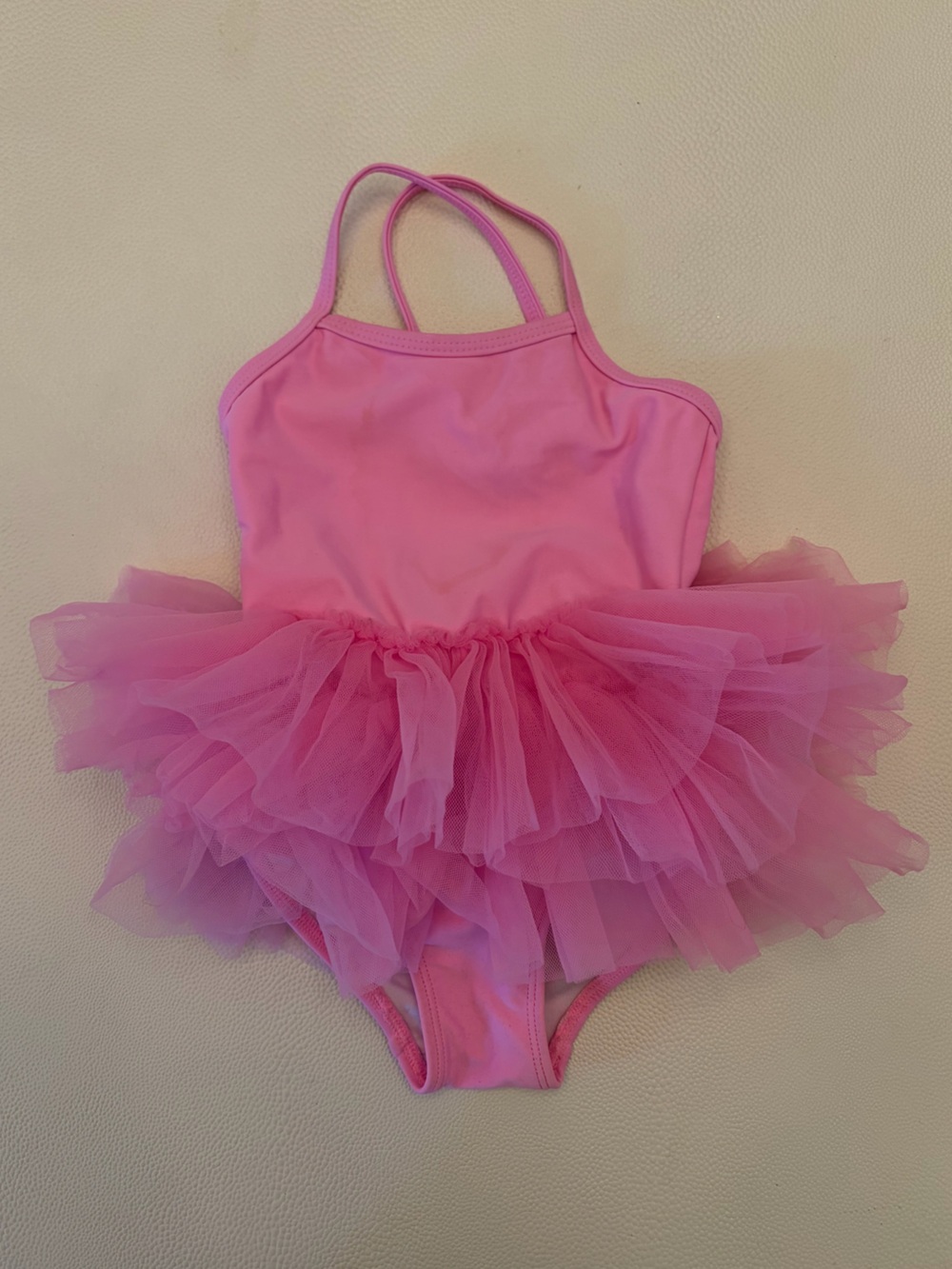 OP Girls Pink Tutu One-Piece Swimsuit, 6-12mo